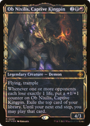 Ob Nixilis, Captive Kingpin (Halo Foil) (MAT-220) (Showcase) [March of the Machine: The Aftermath] Foil
