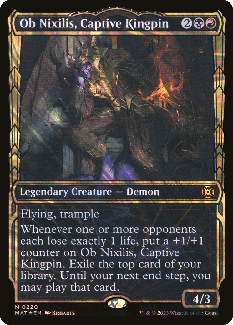 Ob Nixilis, Captive Kingpin (MAT-220) [March of the Machine: The Aftermath]: (Showcase) Foil