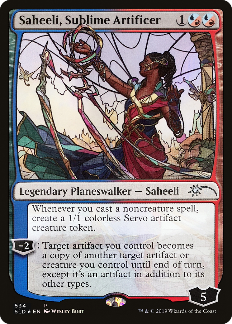 Saheeli, Sublime Artificer (Stained Glass) (SLD-534) [Secret Lair Drop] Foil
