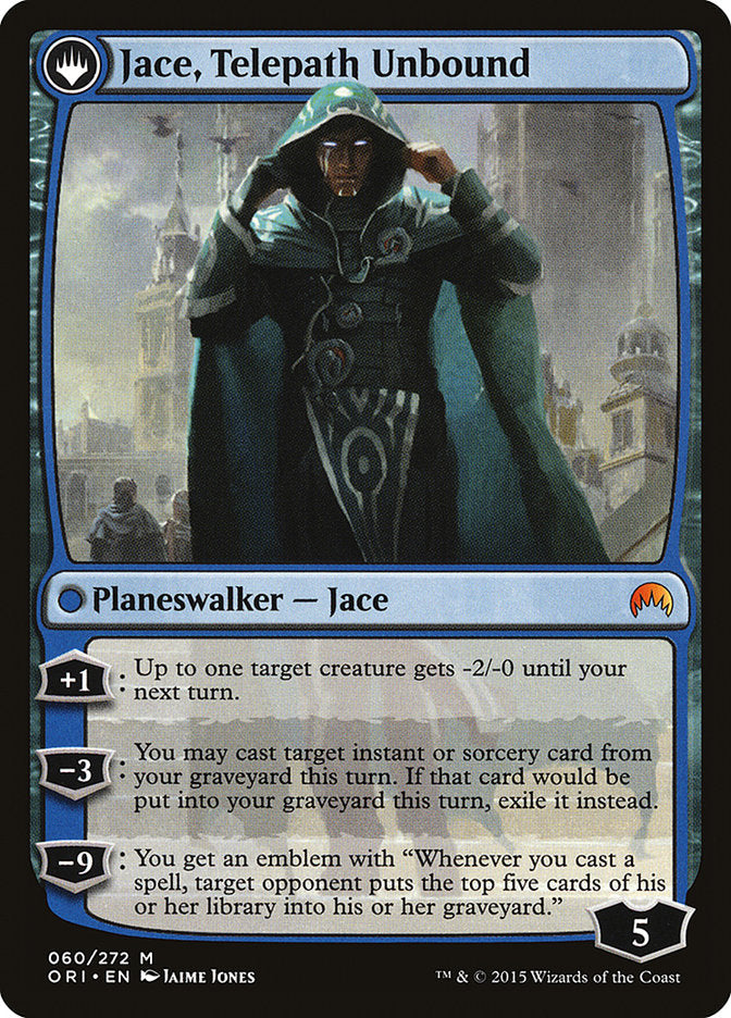 Jace, Vryn's Prodigy // Jace, Telepath Unbound (ORI-060) [Magic Origins]: (originpwdfc) Foil