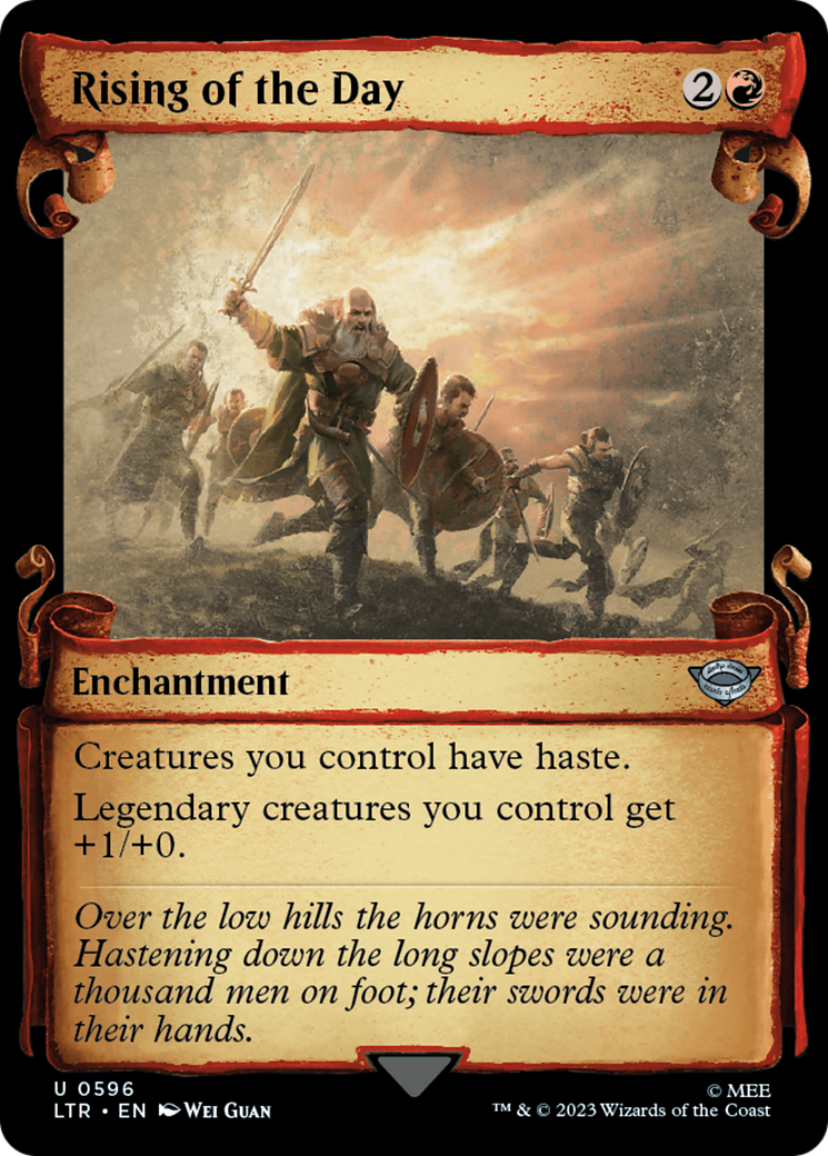 Rising of the Day (LTR-596) [The Lord of the Rings: Tales of Middle-earth]: (Showcase) Foil