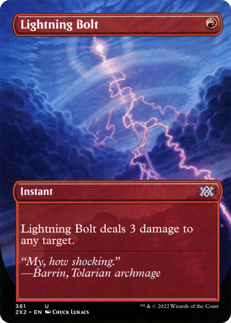 Lightning Bolt (Borderless) (2X2-361) [Double Masters 2022]