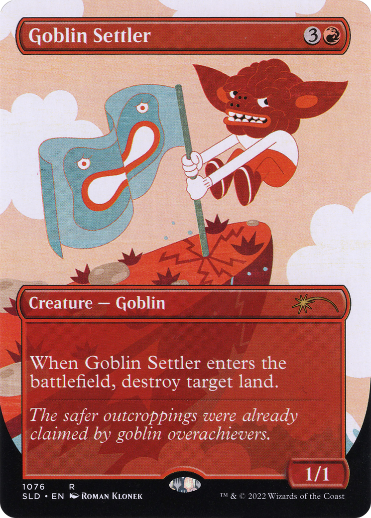 Goblin Settler (SLD-1076) [Secret Lair Drop] (Borderless) Foil