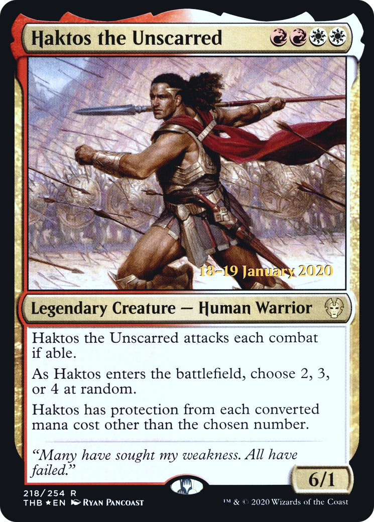 Haktos the Unscarred (PRE-218S) [Theros Beyond Death Promos] Foil