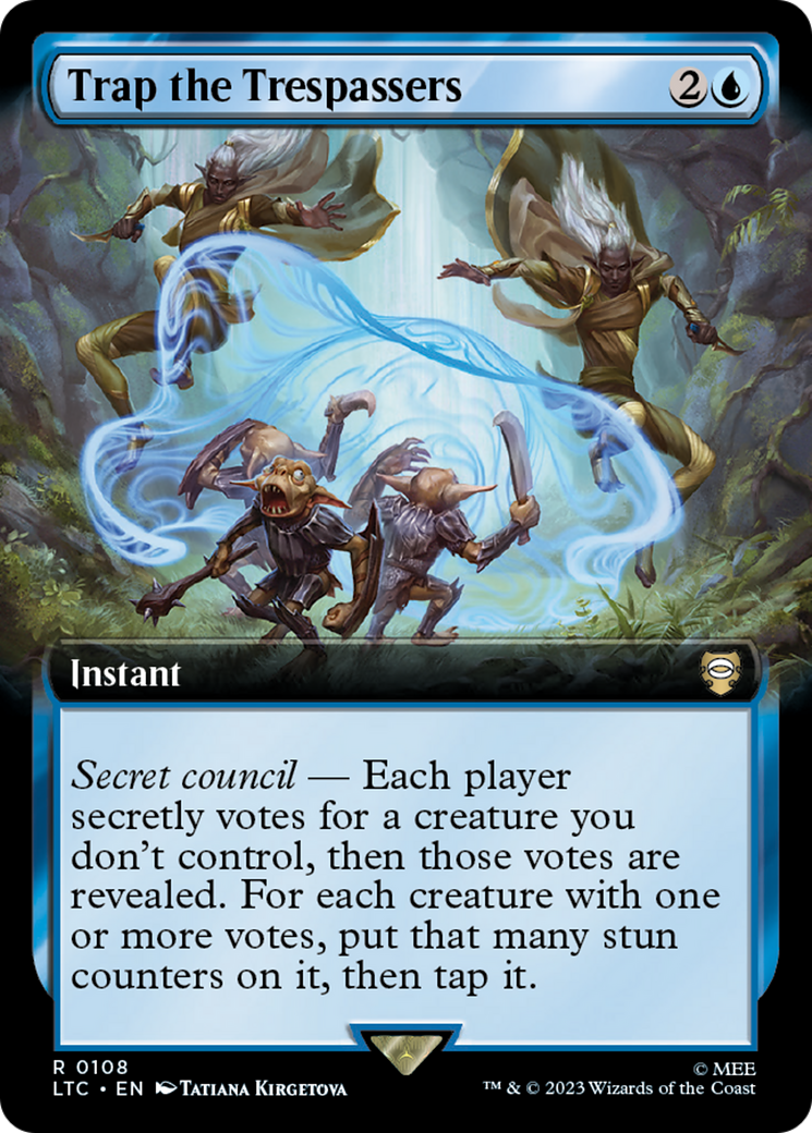 Trap the Trespassers (LTC-108) [Tales of Middle-earth Commander]: (Extended Art) Foil