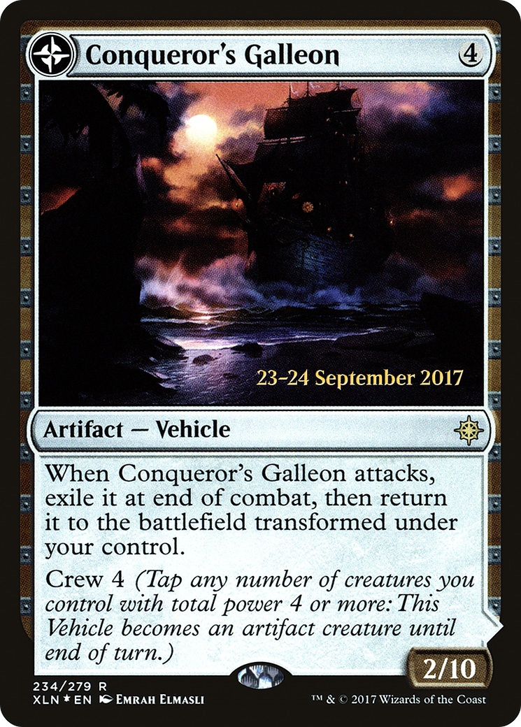 Conqueror's Galleon // Conqueror's Foothold (PRE-234S) [Ixalan Promos]: (compasslanddfc) Foil