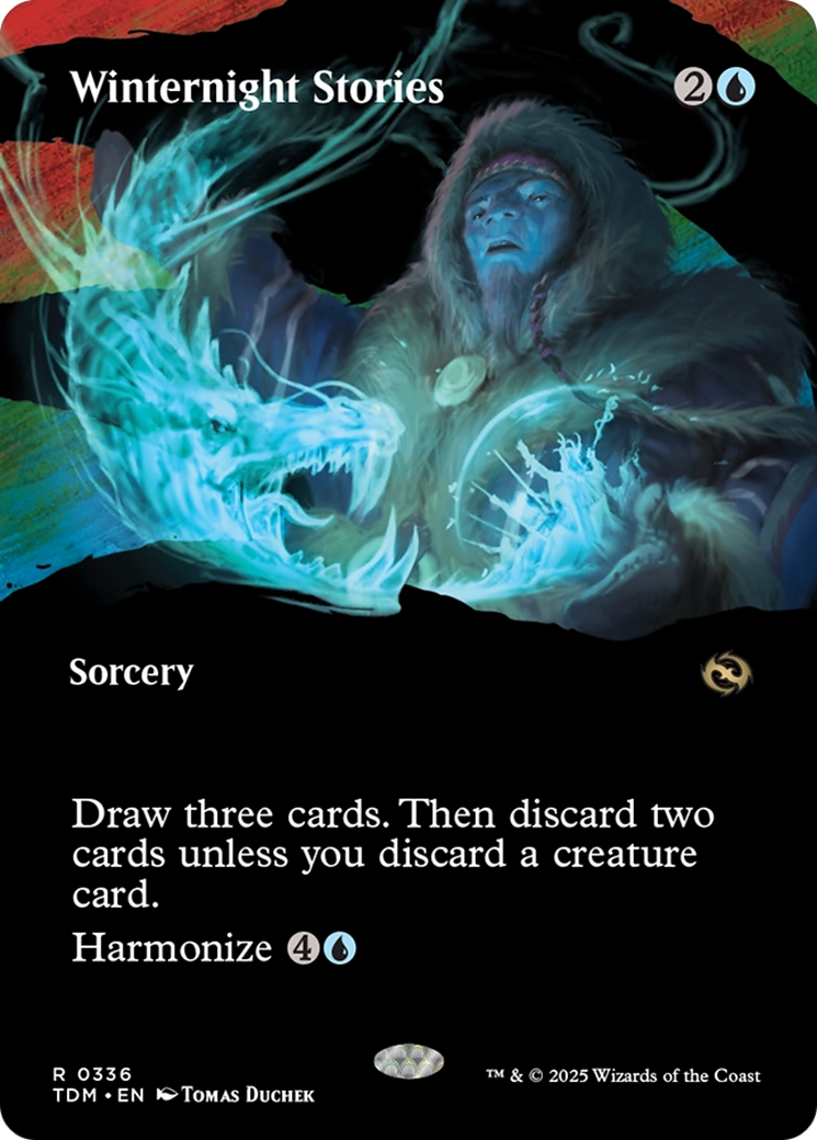 Winternight Stories (TDM-336) [Tarkir: Dragonstorm]: (Showcase) (Borderless) Foil