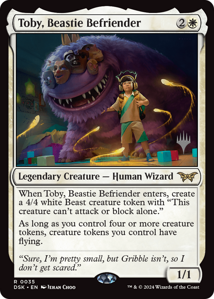 Toby, Beastie Befriender (PPDSK-35P) [Duskmourn: House of Horror Promos]