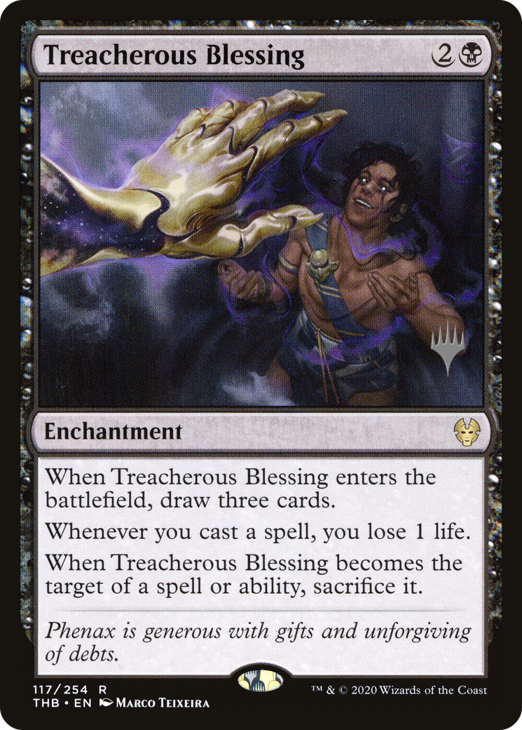 Treacherous Blessing (PPTHB-117P) [Promo Pack: Theros Beyond Death Promos]