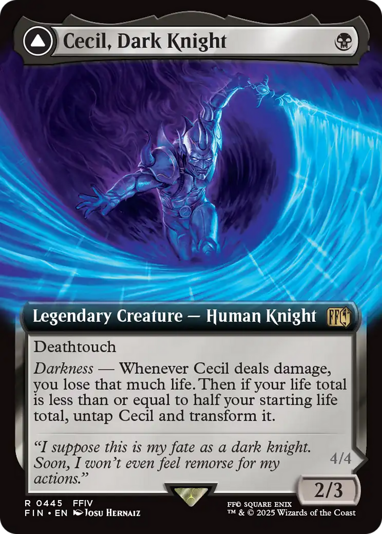 Cecil, Dark Knight (Extended Art) (FIN-445) [FINAL FANTASY]: (Extended Art) Foil