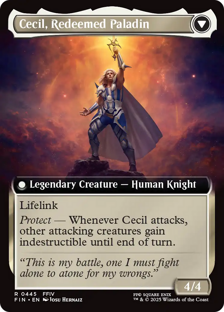 Cecil, Dark Knight (Extended Art) (FIN-445) [FINAL FANTASY]: (Extended Art) Foil