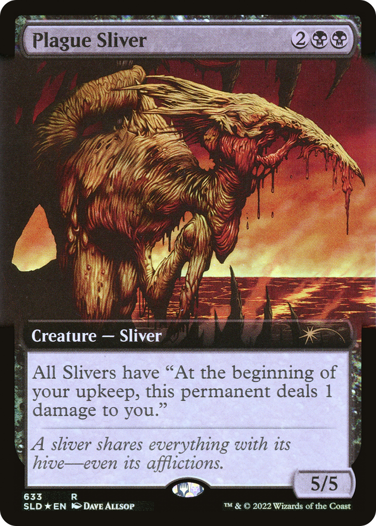 Plague Sliver (SLD-633) [Secret Lair Drop]: (Extended Art) Foil