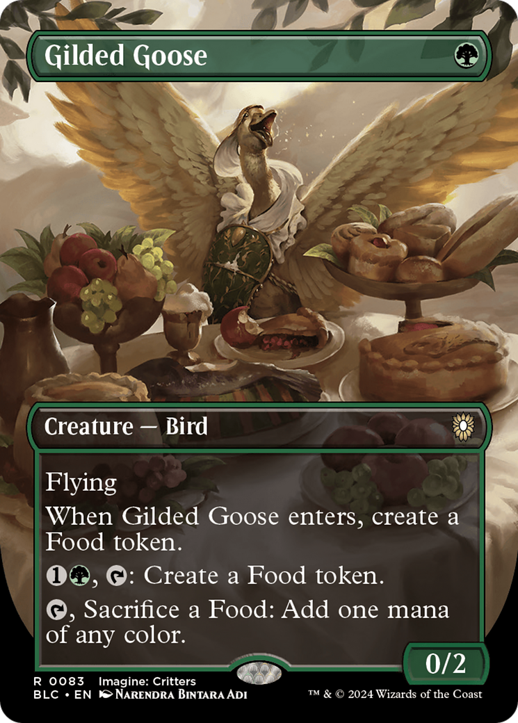 Gilded Goose (BLC-083) [Bloomburrow Commander] (Borderless) Foil