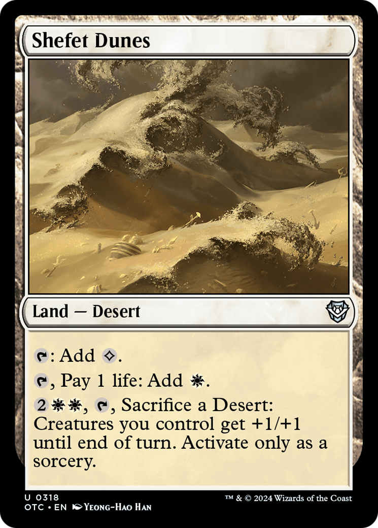 Shefet Dunes (OTC-318) [Outlaws of Thunder Junction Commander]