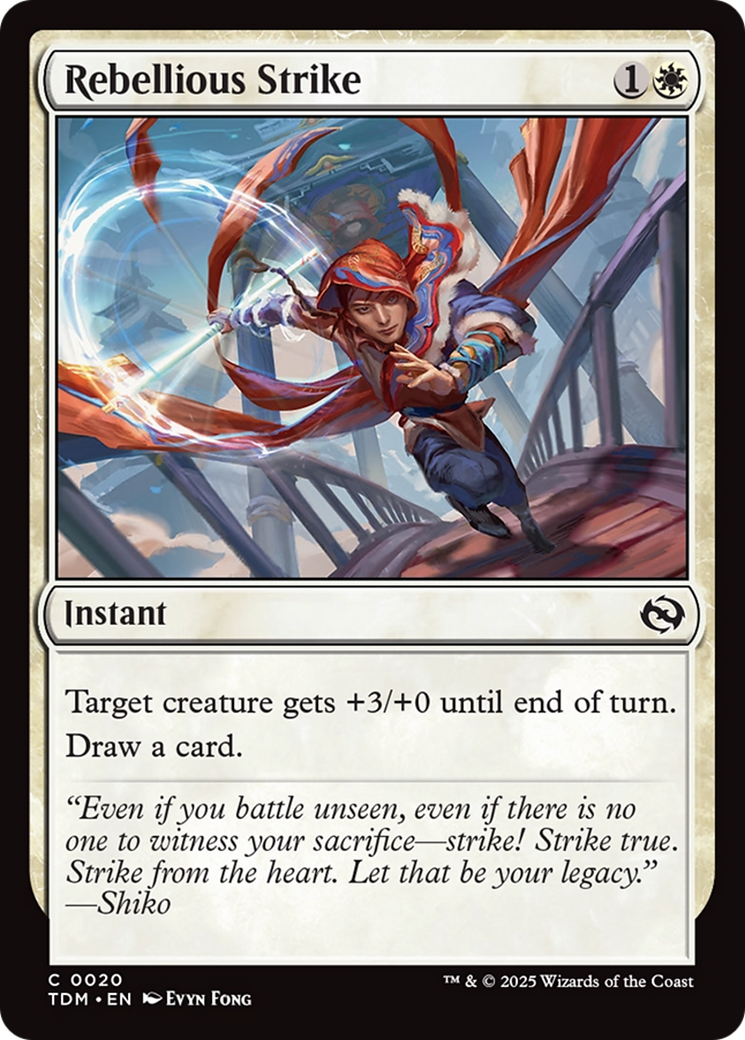 Rebellious Strike (TDM-020) [Tarkir: Dragonstorm] Foil