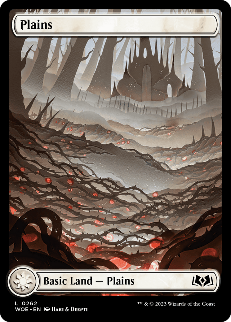 Plains (WOE-262) [Wilds of Eldraine]: (Full Art)
