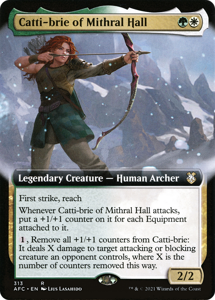Catti-brie of Mithral Hall (Extended Art) (AFC-313) [Forgotten Realms Commander]