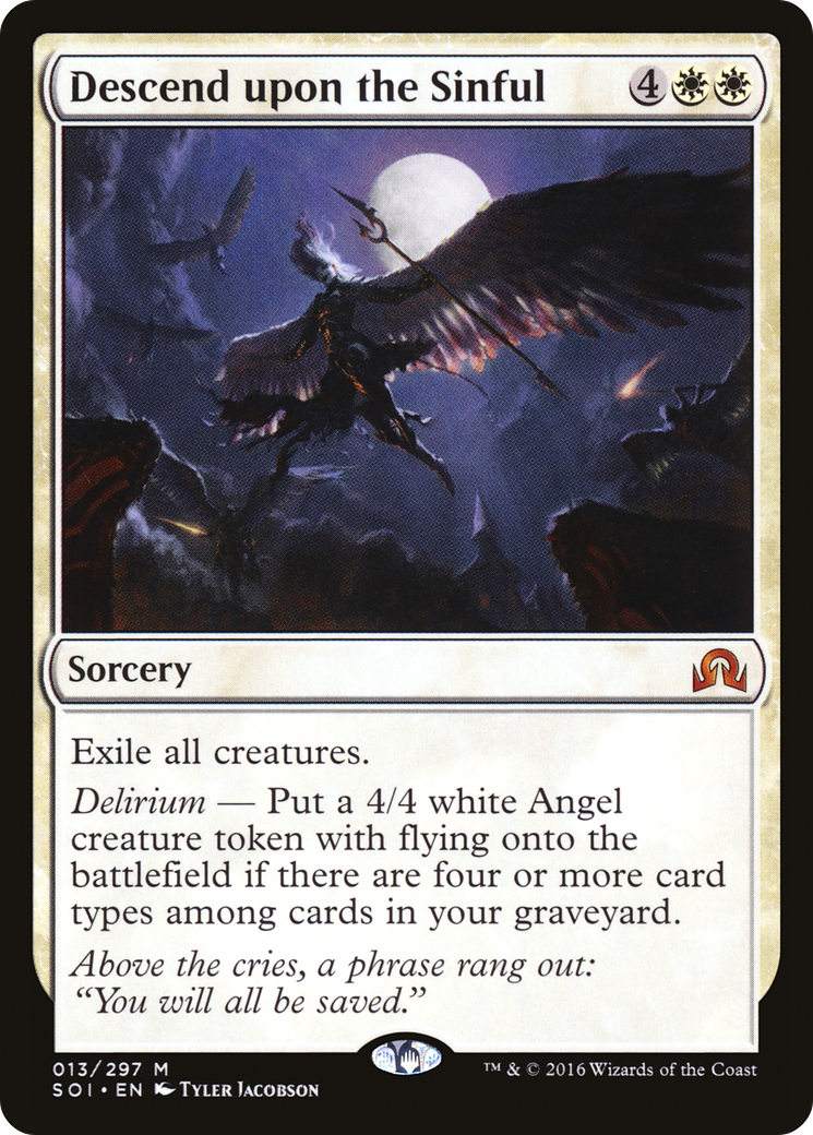 Descend upon the Sinful (SOI-013) [Shadows over Innistrad] Foil