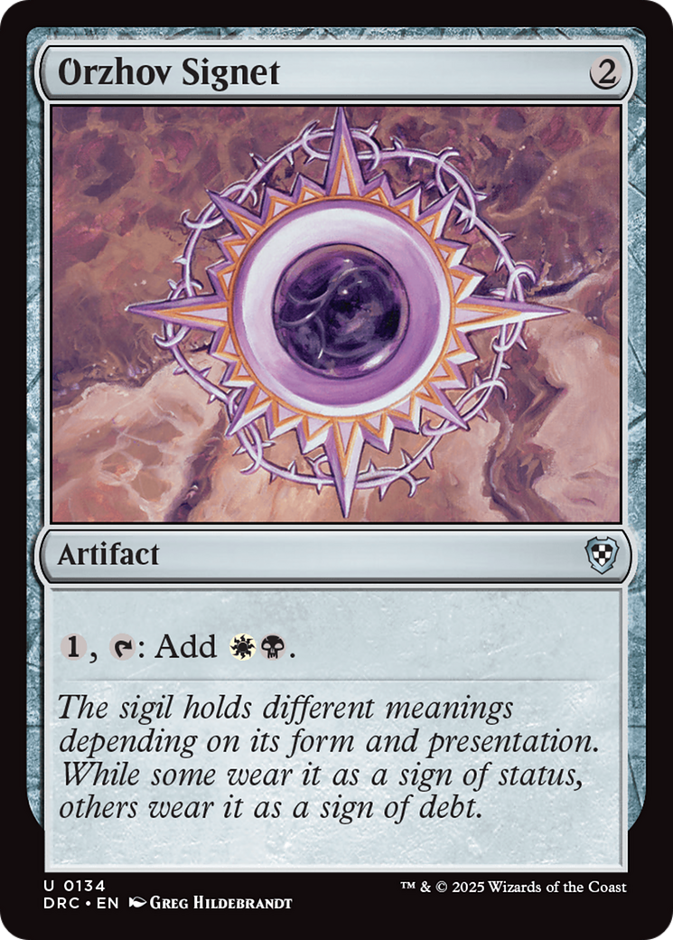 Orzhov Signet (DRC-134) [Commander: Aetherdrift]