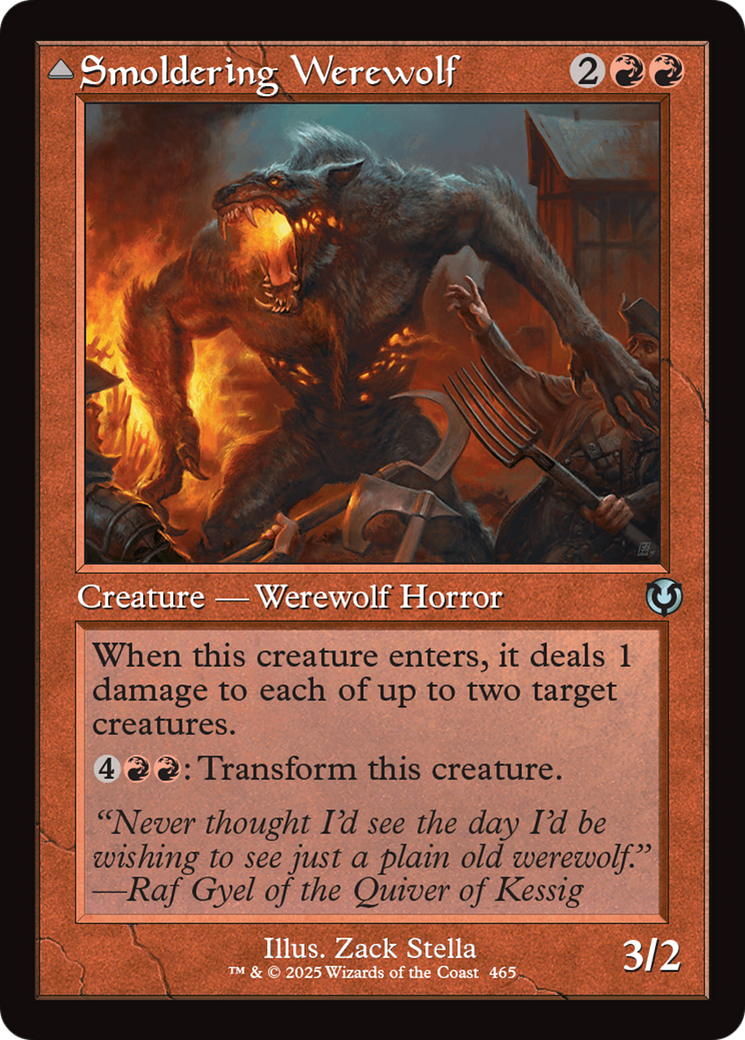 Smoldering Werewolf // Erupting Dreadwolf (INR-465) [Innistrad Remastered]