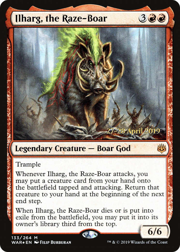 Ilharg, the Raze-Boar (PRE-133S) [War of the Spark Promos] Foil