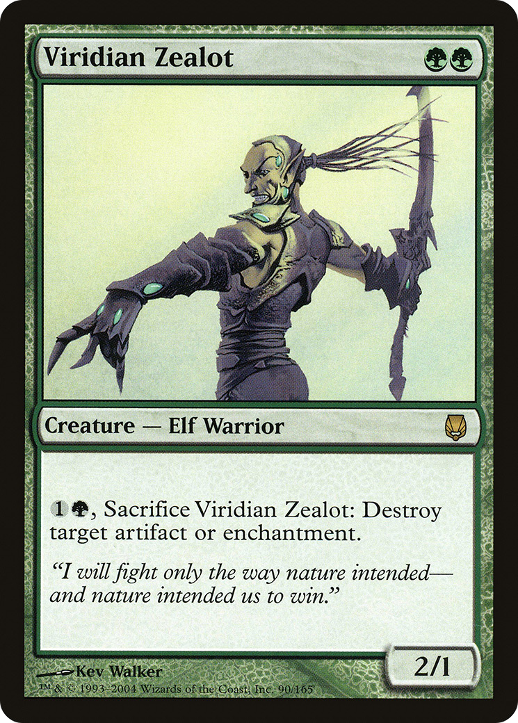 Viridian Zealot (DST-090) [Darksteel] Foil