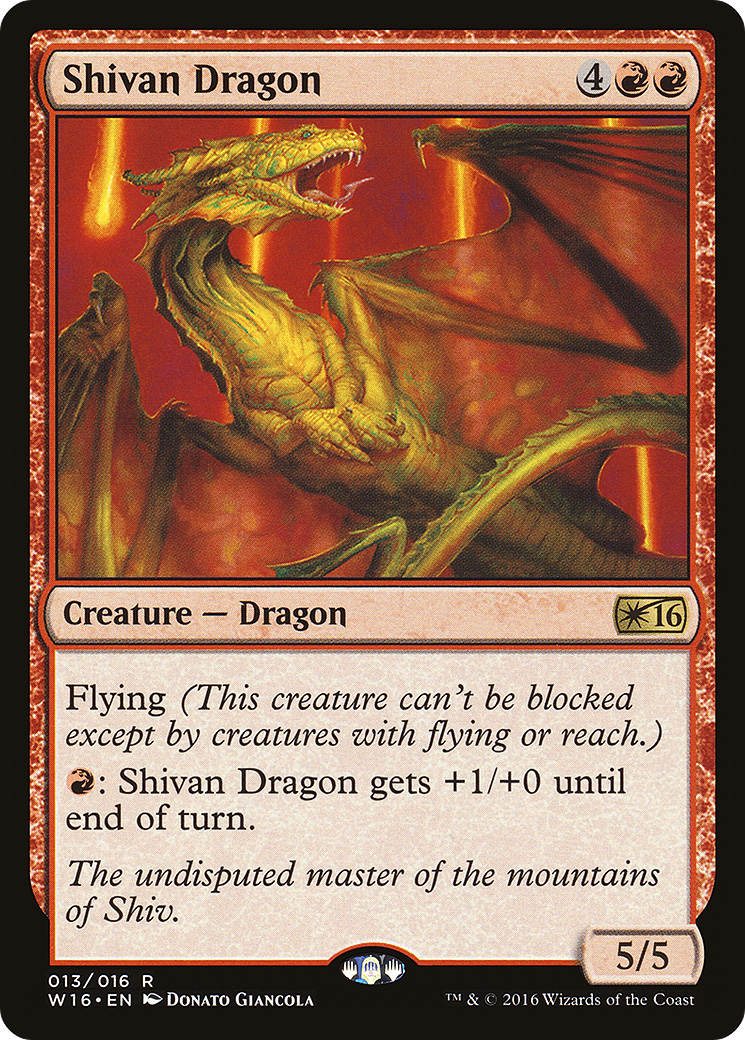 Shivan Dragon (W16-013) [Welcome Deck 2016]