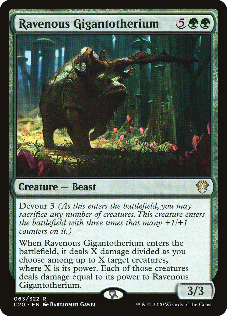 Ravenous Gigantotherium (C20-063) [Commander 2020]