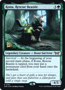Kona, Rescue Beastie (PRE-187S) [Duskmourn: House of Horror Promos] Foil