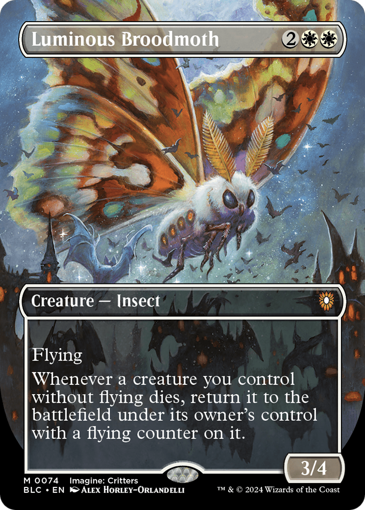 Luminous Broodmoth (BLC-074) [Bloomburrow Commander] (Borderless)