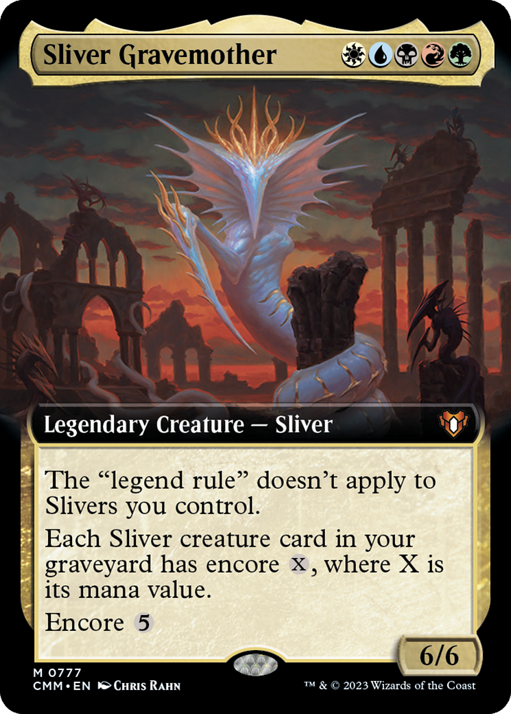 Sliver Gravemother (CMM-777) [Commander Masters]: (Extended Art) Foil