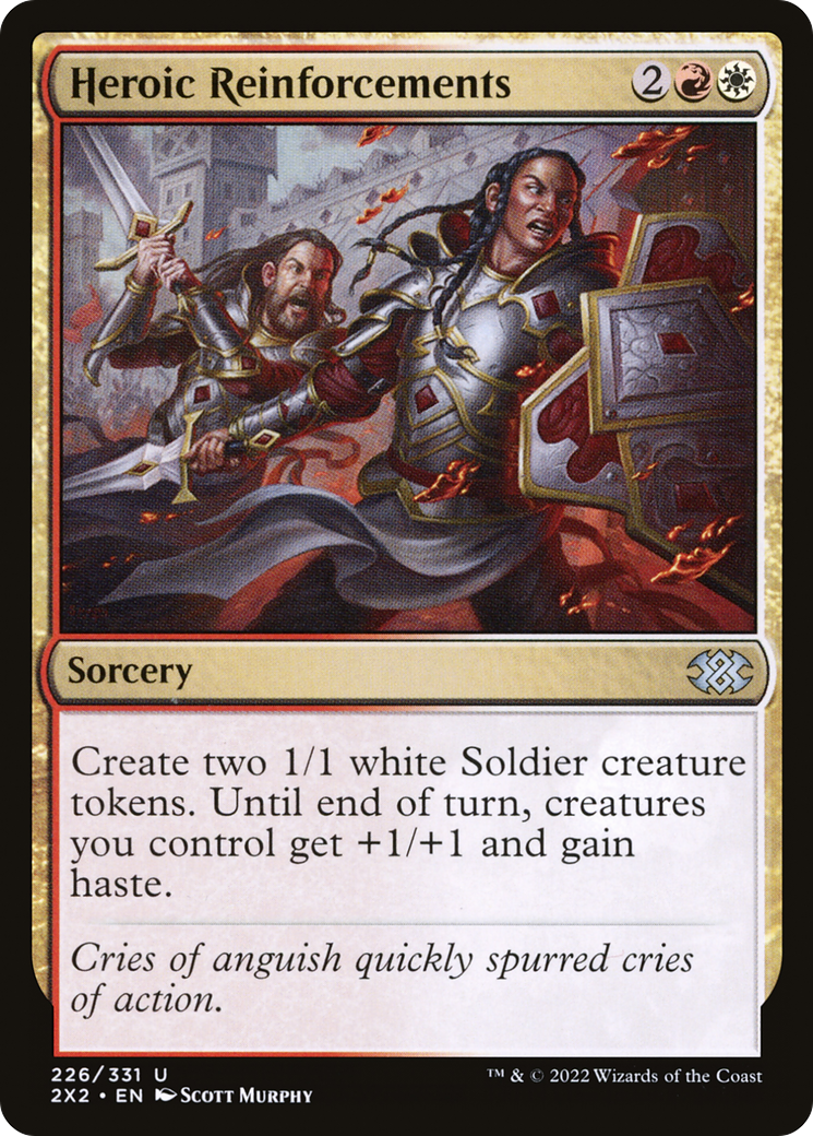 Heroic Reinforcements (2X2-226) [Double Masters 2022] Foil