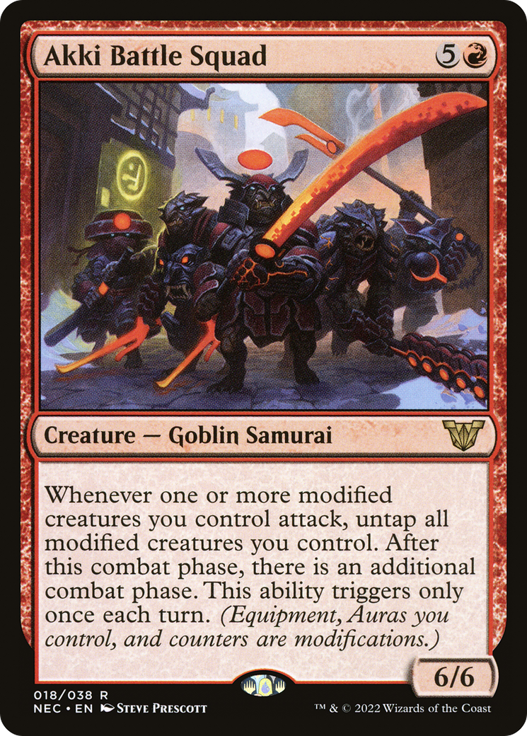 Akki Battle Squad (NEC-018) [Neon Dynasty Commander]