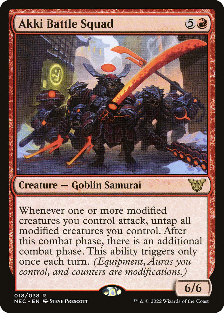 Akki Battle Squad (NEC-018) [Neon Dynasty Commander]