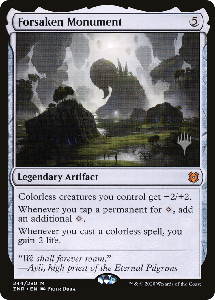 Forsaken Monument (PPZNR-244P) [Zendikar Rising Promos] Foil