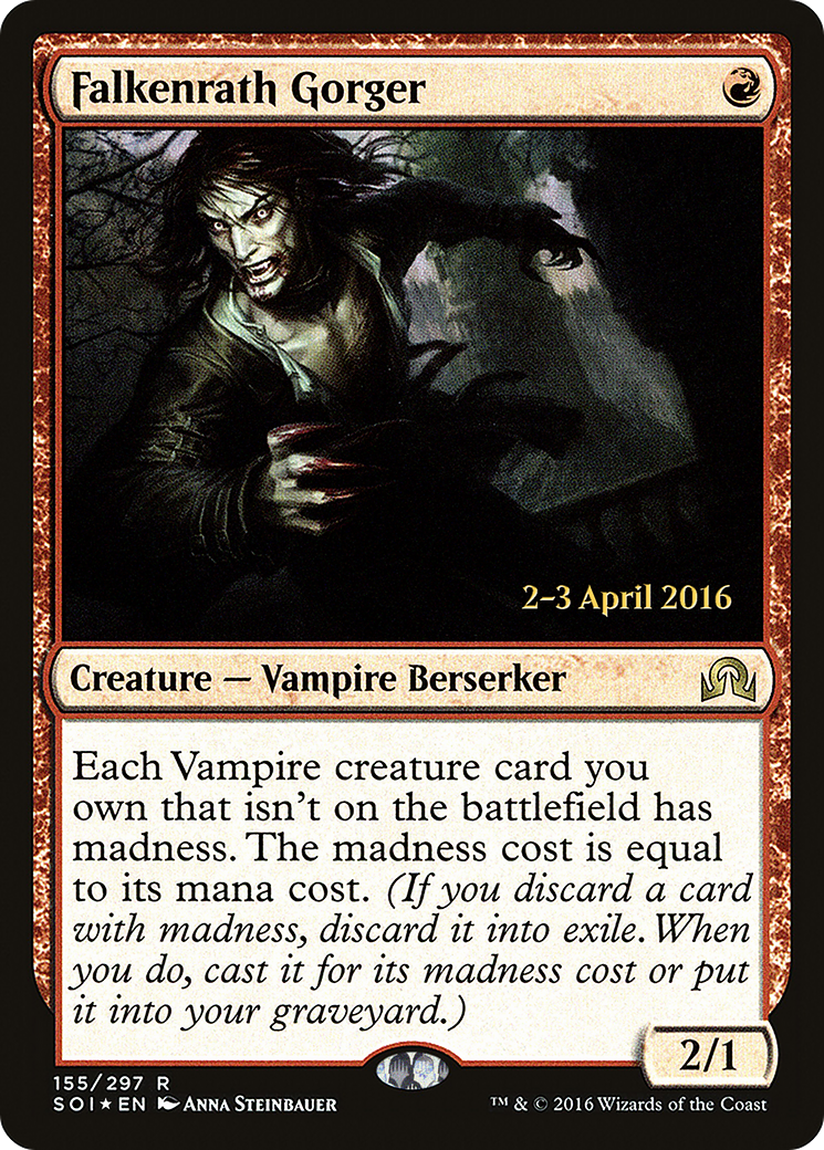Falkenrath Gorger (PRE-155S) [Shadows over Innistrad Promos] Foil