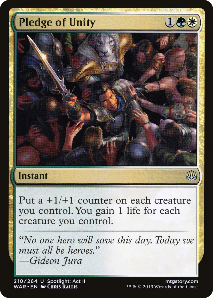 Pledge of Unity (WAR-210) [War of the Spark]