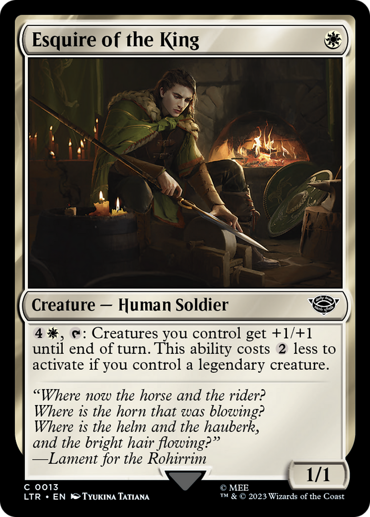 Esquire of the King (LTR-013) [The Lord of the Rings: Tales of Middle-earth] Foil