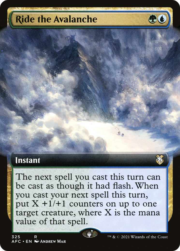 Ride the Avalanche (AFC-325) (Extended Art) [Forgotten Realms Commander]