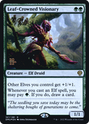 Leaf-Crowned Visionary (PRE-167) [Dominaria United Promos] Foil