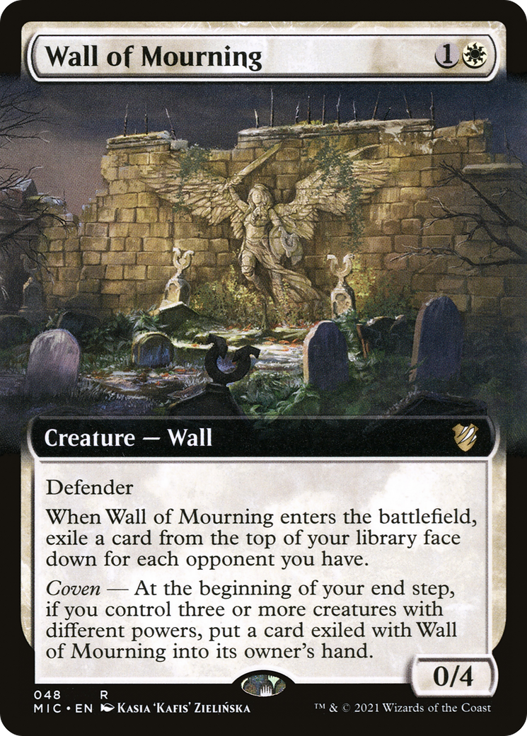 Wall of Mourning (MIC-048) [Midnight Hunt Commander]: (Extended Art)