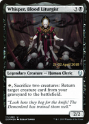 Whisper, Blood Liturgist (PRE-111S) [Dominaria Promos] Foil