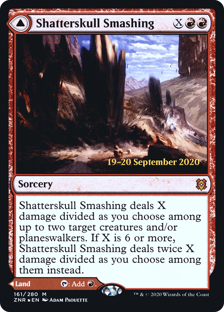 Shatterskull Smashing // Shatterskull, the Hammer Pass (PRE-161S) [Zendikar Rising Promos] Foil