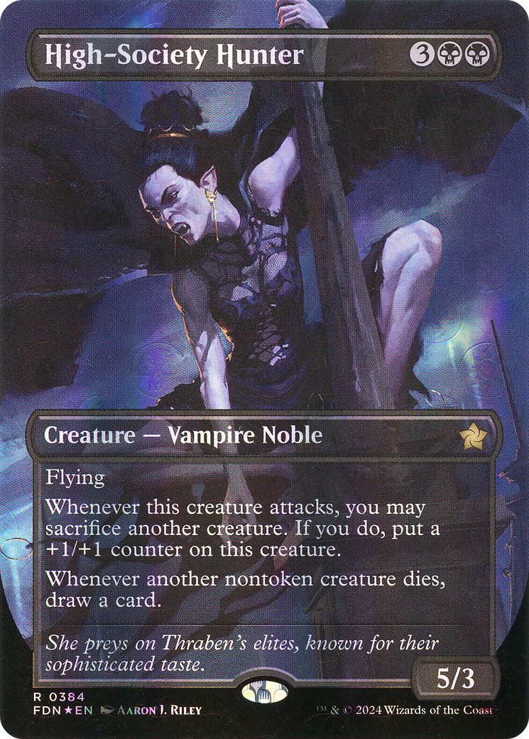 High-Society Hunter (FDN-384) [Foundations] (Borderless) Foil