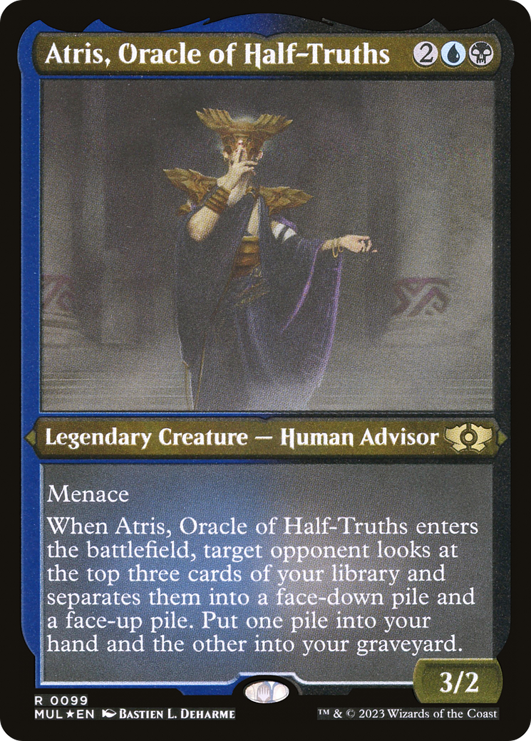 Atris, Oracle of Half-Truths (MUL-099) [Multiverse Legends] Etched Foil
