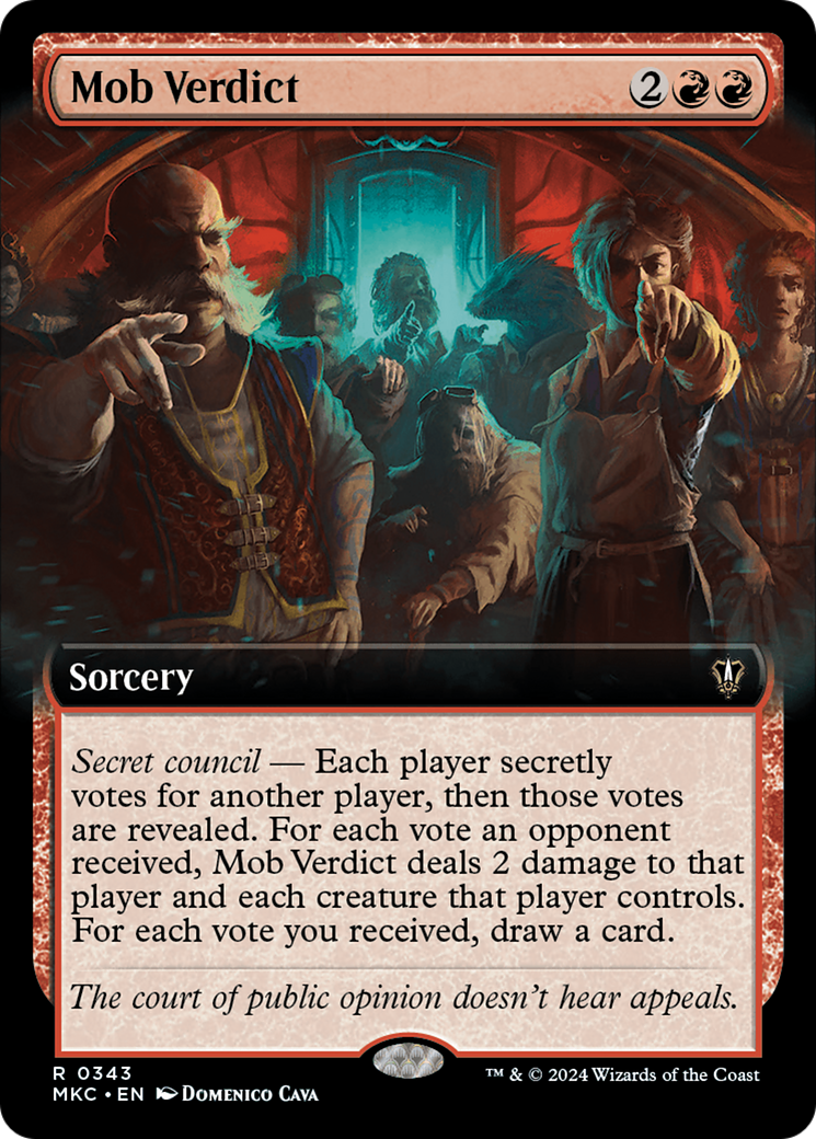 Mob Verdict (MKC-343) [Murders at Karlov Manor Commander]: (Extended Art)