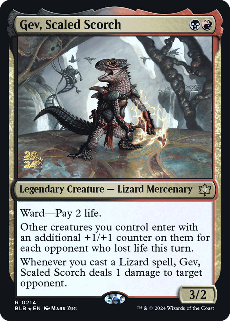 Gev, Scaled Scorch (PRE-214S) [Bloomburrow Promos] Foil