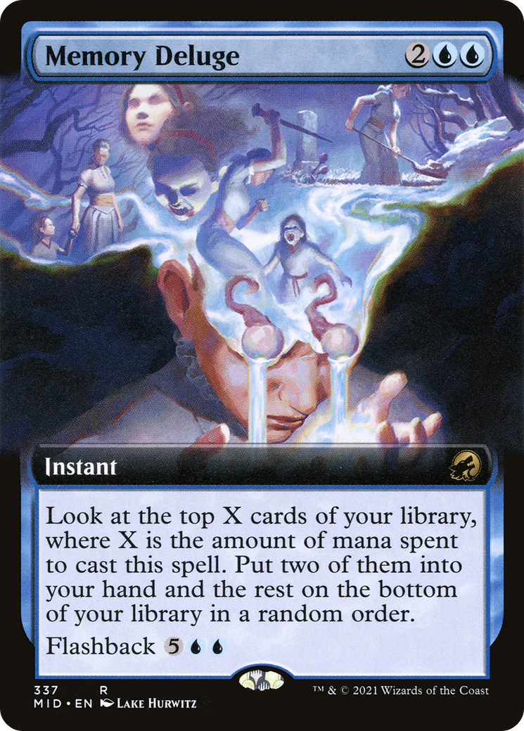 Memory Deluge (Extended Art) (MID-337) [Innistrad: Midnight Hunt]