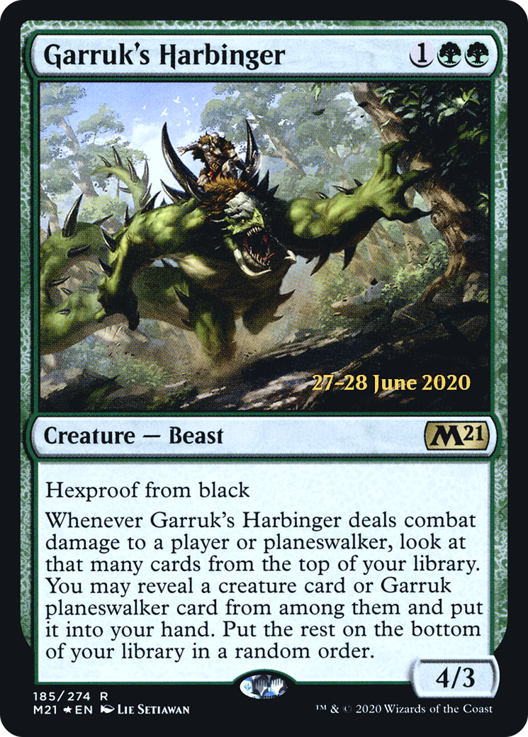 Garruk's Harbinger (PRE-185S) [Core Set 2021 Promos] Foil
