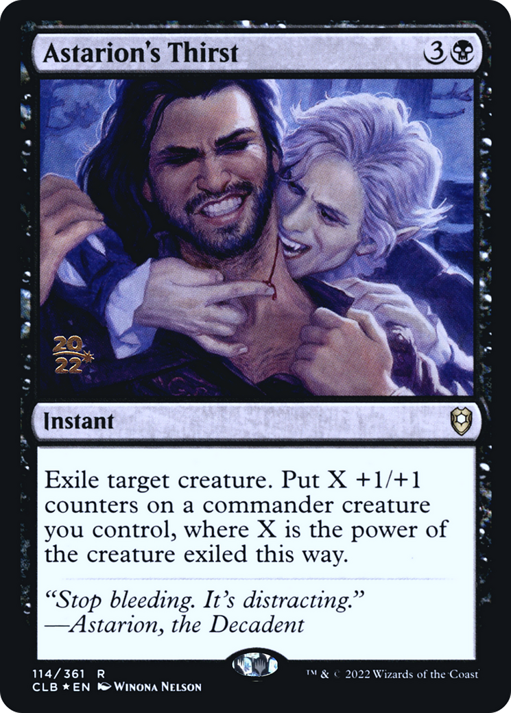 Astarion's Thirst (PRE-114S) [Battle for Baldur's Gate Promos] Foil